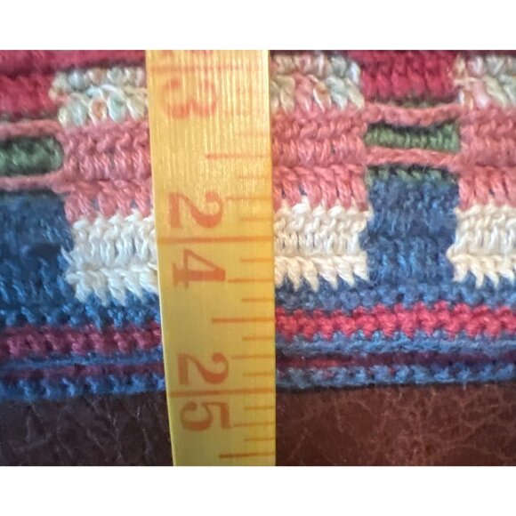 VTG Koret City Blues Embroidered Cotton Blend Vest Sweater Women M Checkered - Picture 5 of 7